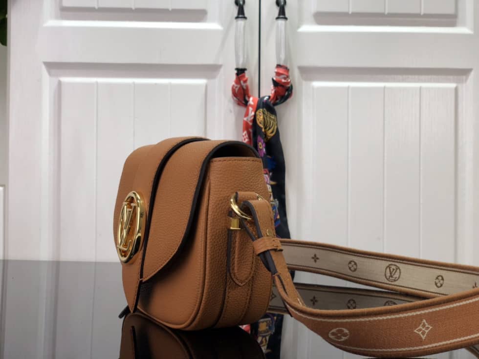 Louis Vuitton Pont 9 Soft Leather PM Orange M58727 Replica Crossbody Bag