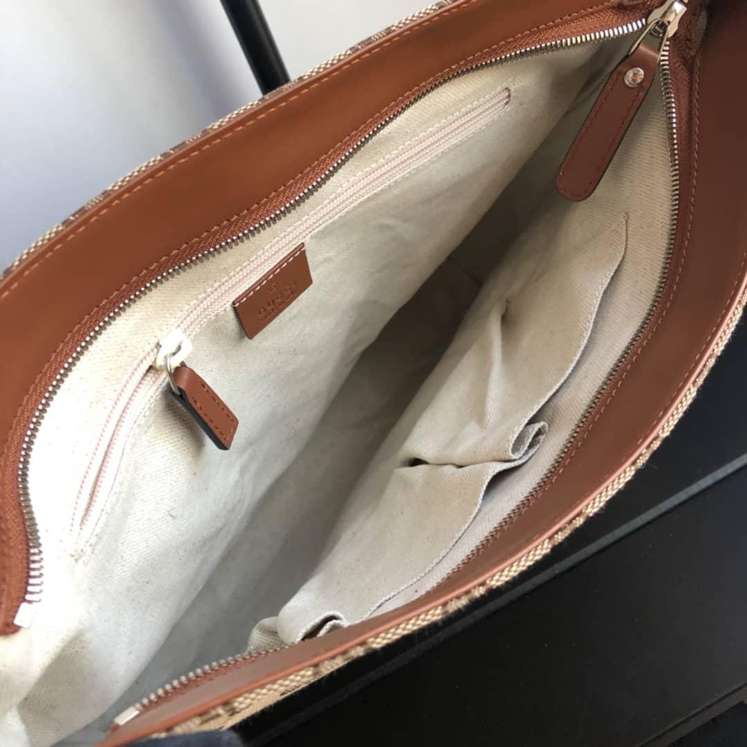Gucci GG Canvas Shoulder Bag Replica Brown 308930