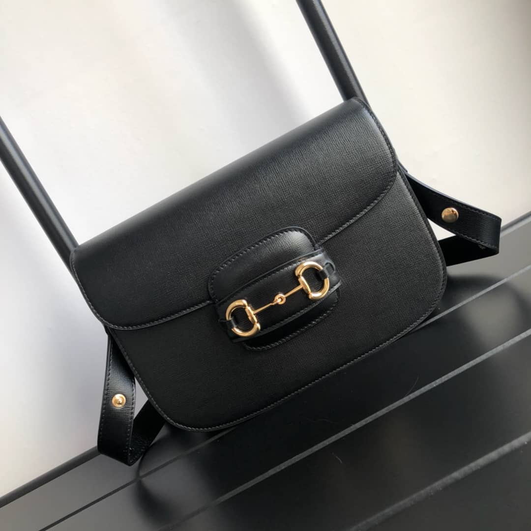 Gucci Horsebit 1955 Shoulder Bag Replica Black 602204
