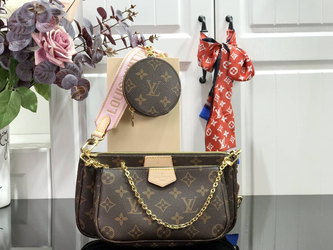 Louis Vuitton Monogram Canvas Multi Pochette Replica Pink M44823