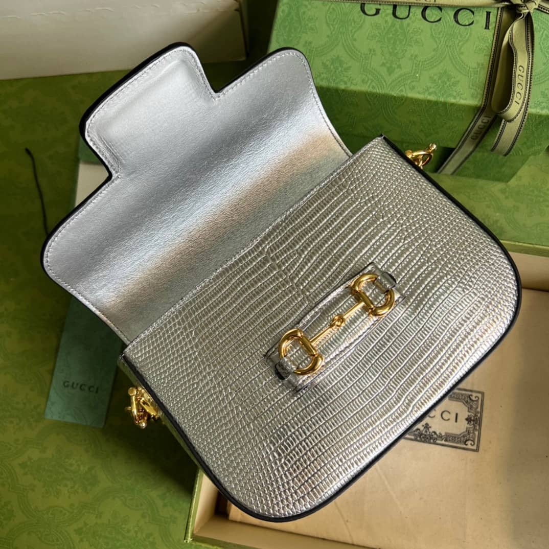 Gucci Horsebit 1955 Lizard Mini 675801 Replica Shoulder Bag