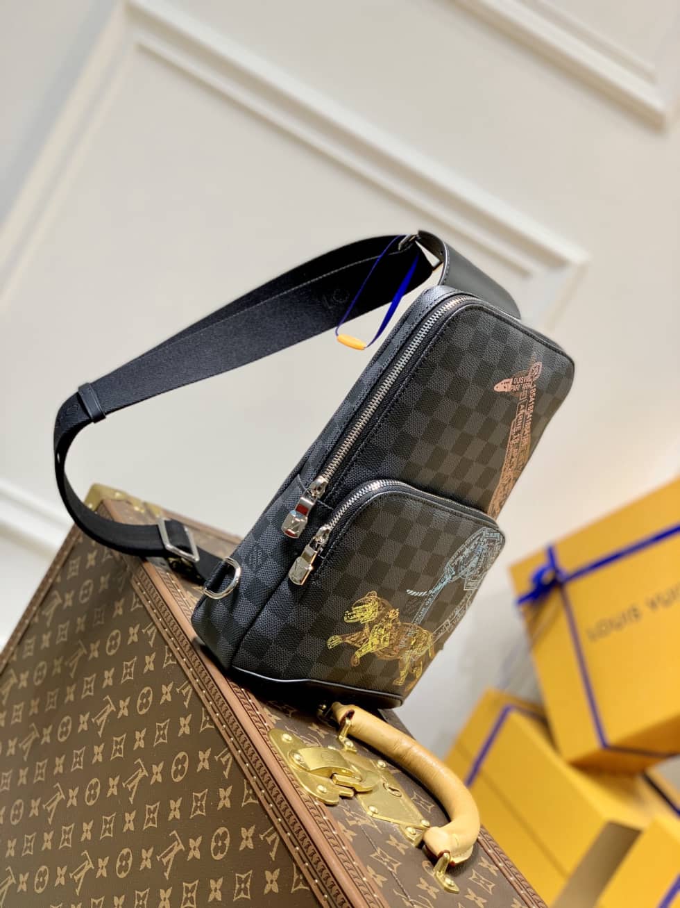 Louis Vuitton Avenue Slingbag Black N45277 Replica Shoulder Bag