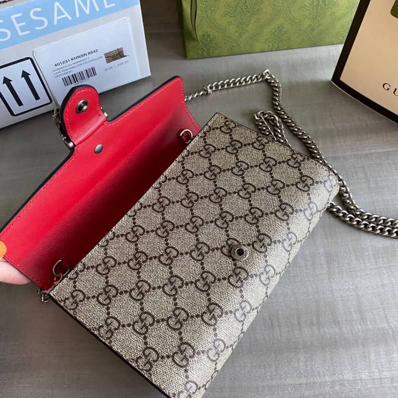 Gucci Dionysus Chain Wallet Shoulder Bag Replica Red 401231