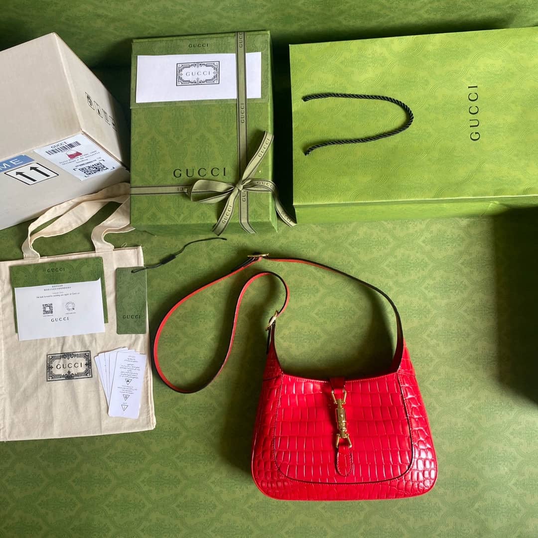 Gucci GG Jackie 1961 Small Hobo Shoulder Bag Replica Red 636709