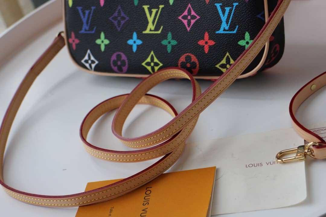 Louis Vuitton Pochette Dupe Monogram Multi  Accessoires Replica Pouch Black M92649