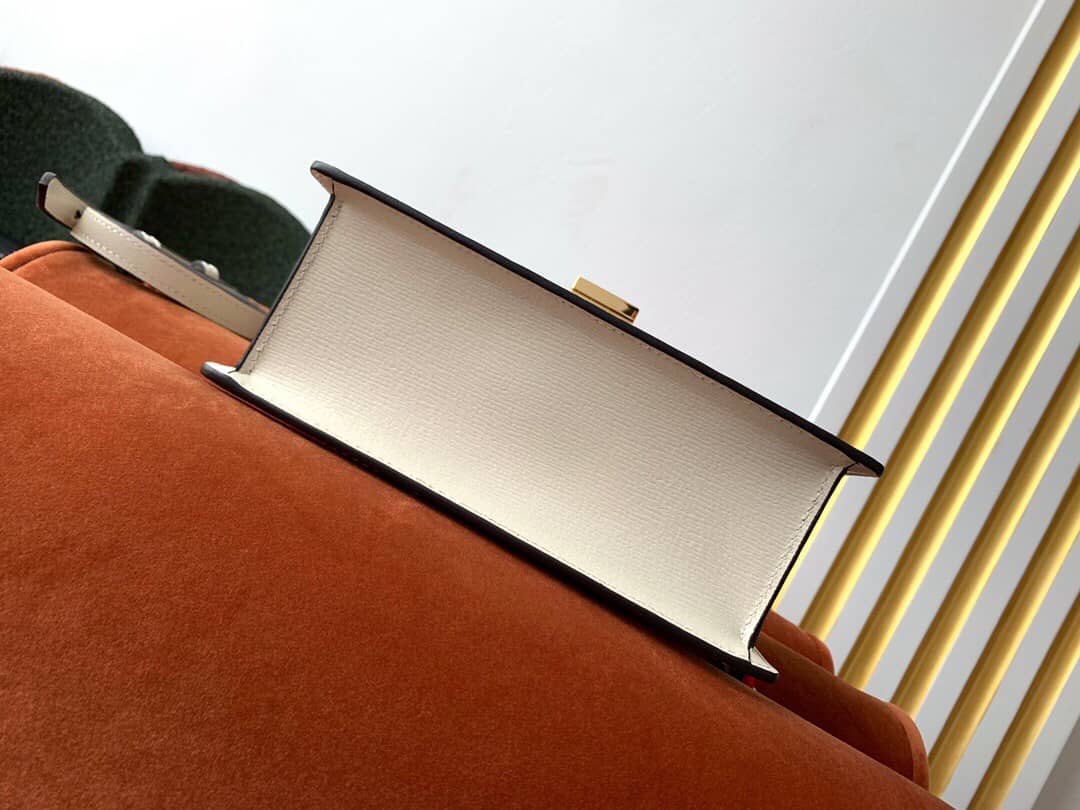 Gucci Sylvie Leather Mini Shoulder Bag Replica White Blue 470270