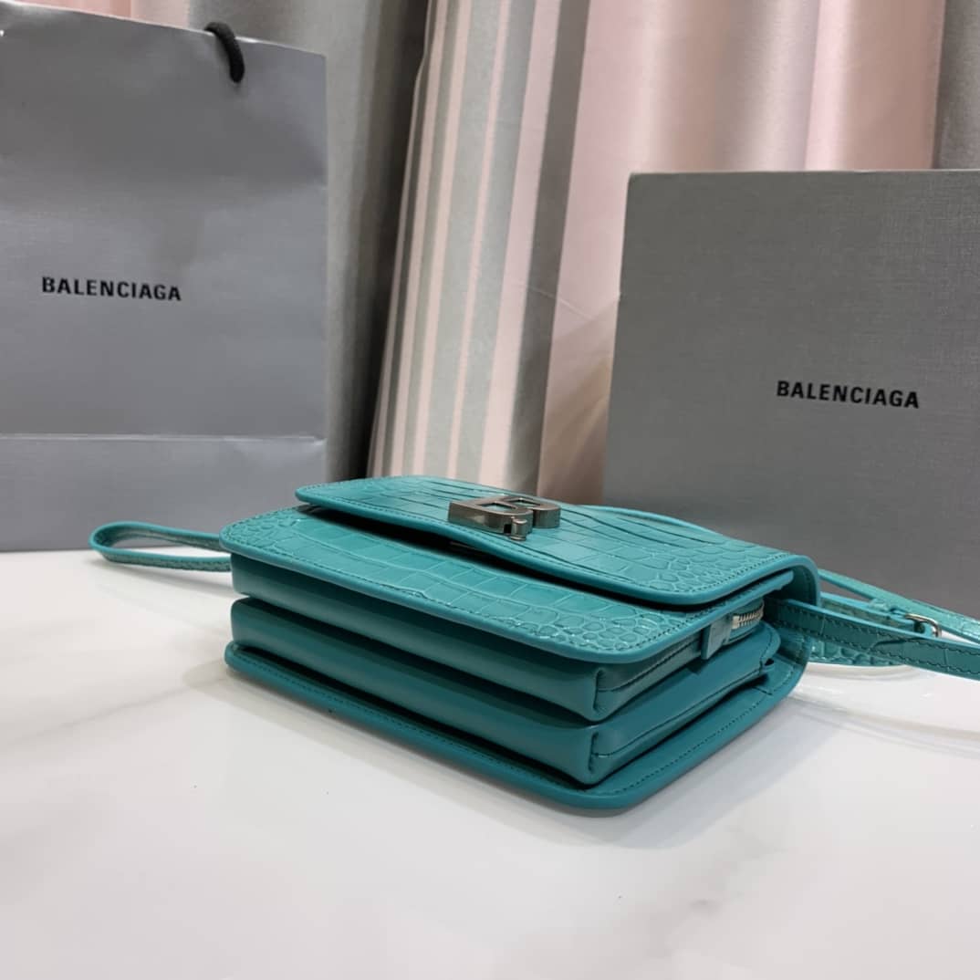 Balenciaga Crocodile Embossed Box Replica Shoulder Bag