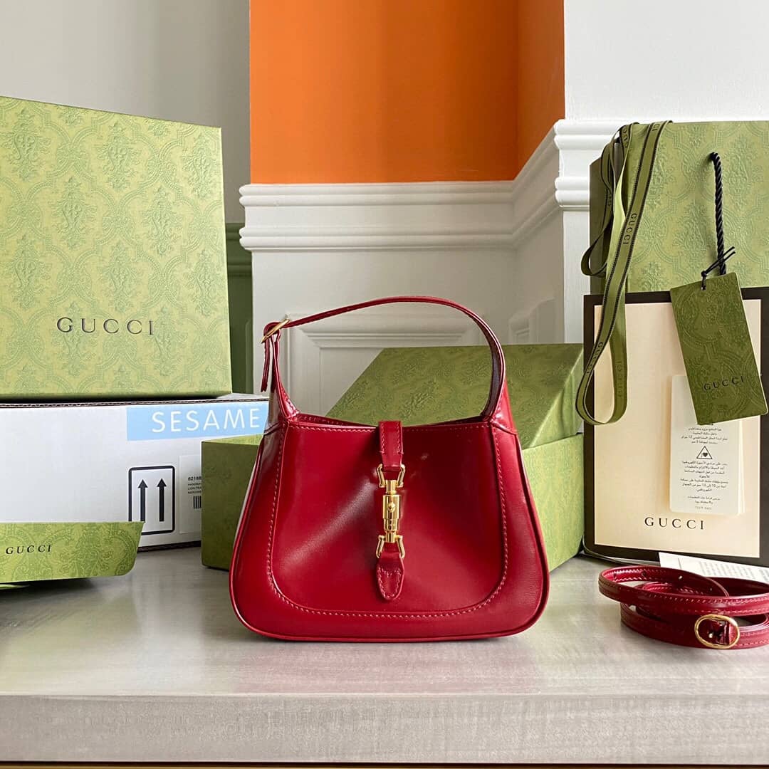 Gucci Jackie 1961 Mini Shoulder Bag Replica Red 637091