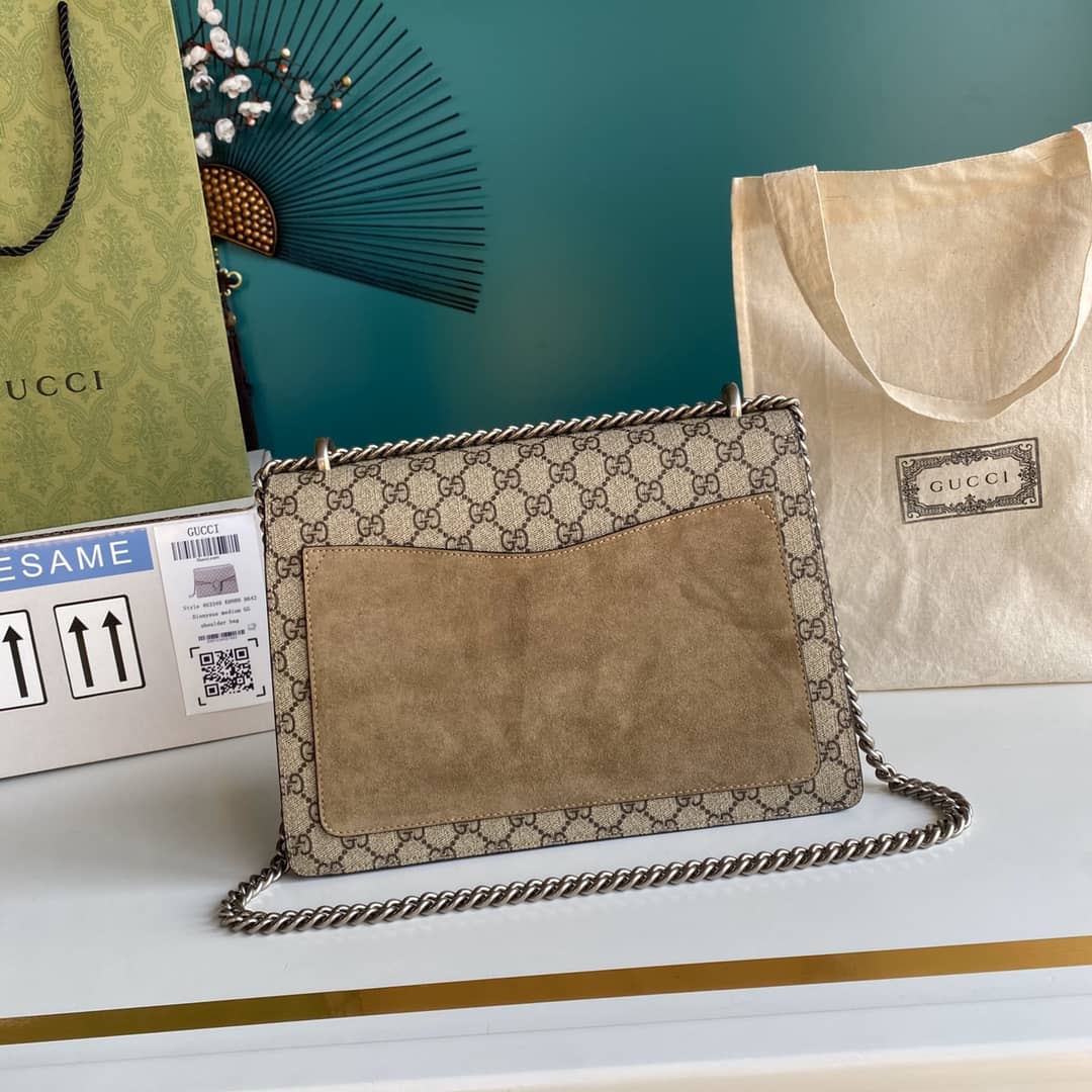 Gucci Dionysus Supreme Monogram Chain Medium Shoulder Bag Replica 403348