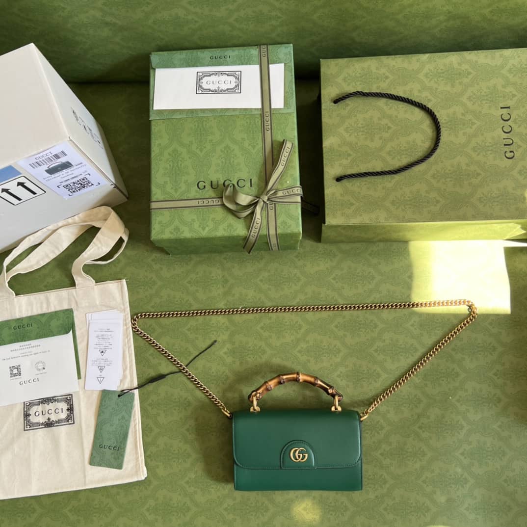 Gucci GG Small Top Handle Tote Bag With Bamboo 675794 Replica