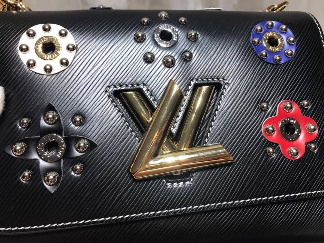 Louis Vuitton Epi Leather Twist MM Replica Bag Black