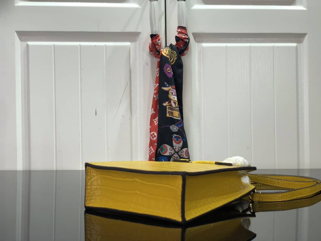 Louis Vuitton Petit Sac Plat Flat Shoulder Bag Replica Yellow M80169