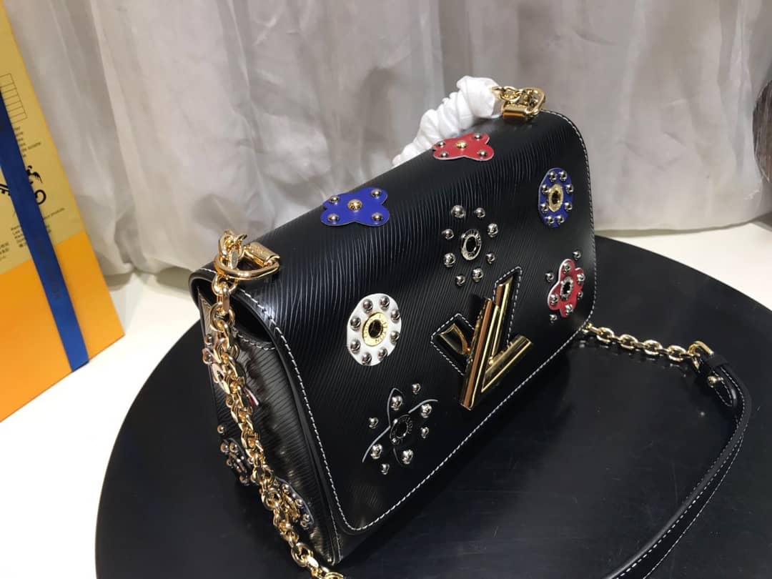 Louis Vuitton Epi Leather Twist MM Replica Bag Black