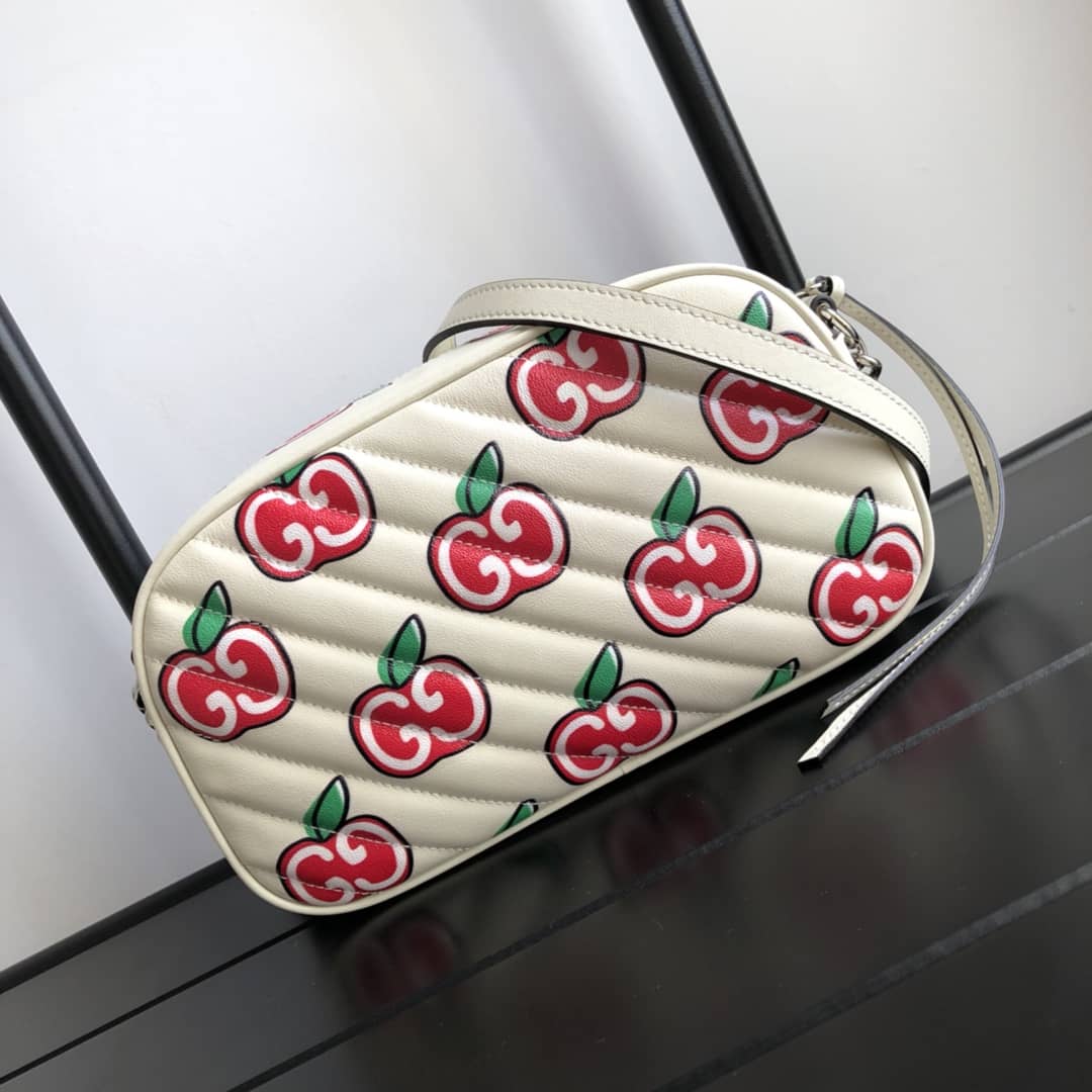 Gucci Handbag Dupes Marmont Small Shoulder Handbag Camera Bag Replica White 447632