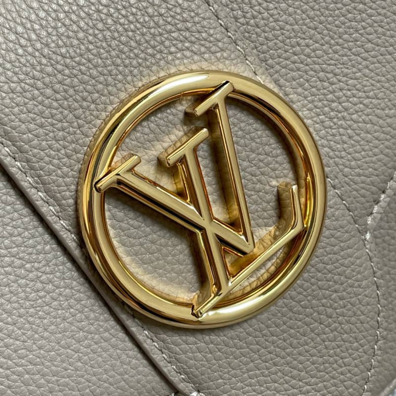 Louis Vuitton Pont 9 Soft MM Grained Calfskin Leather Replica Bag Brown M58968