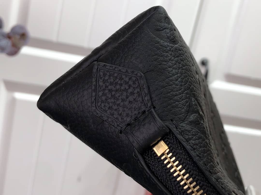 Louis Vuitton Pochette Dupe Monogram Cosmetic Pouch  Black M47515