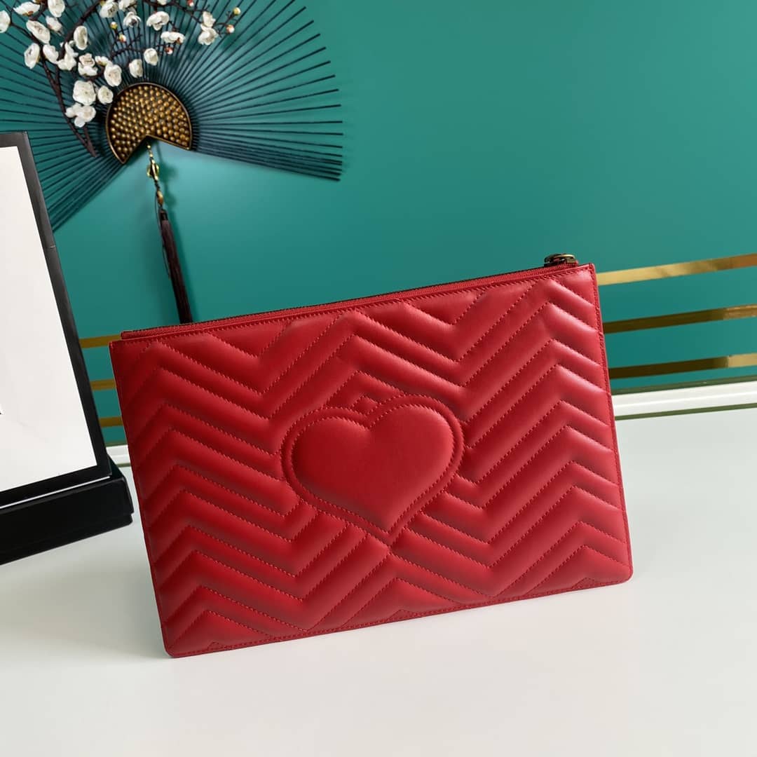Gucci GG Marmont Leather Clutch Replica 476440