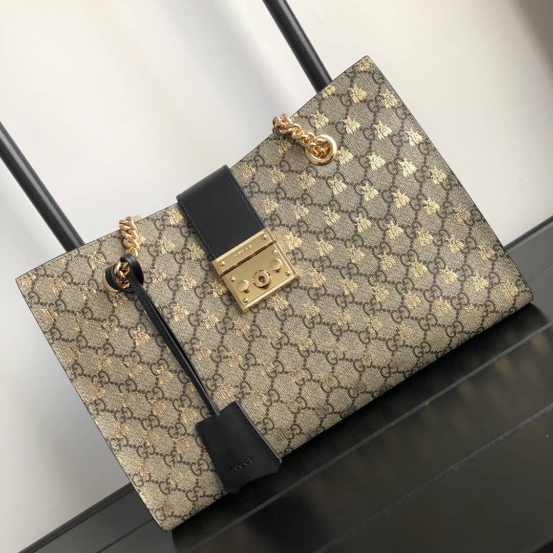 Gucci Padlock Medium GG Supreme Shoulder Bag Replica Brown 479197