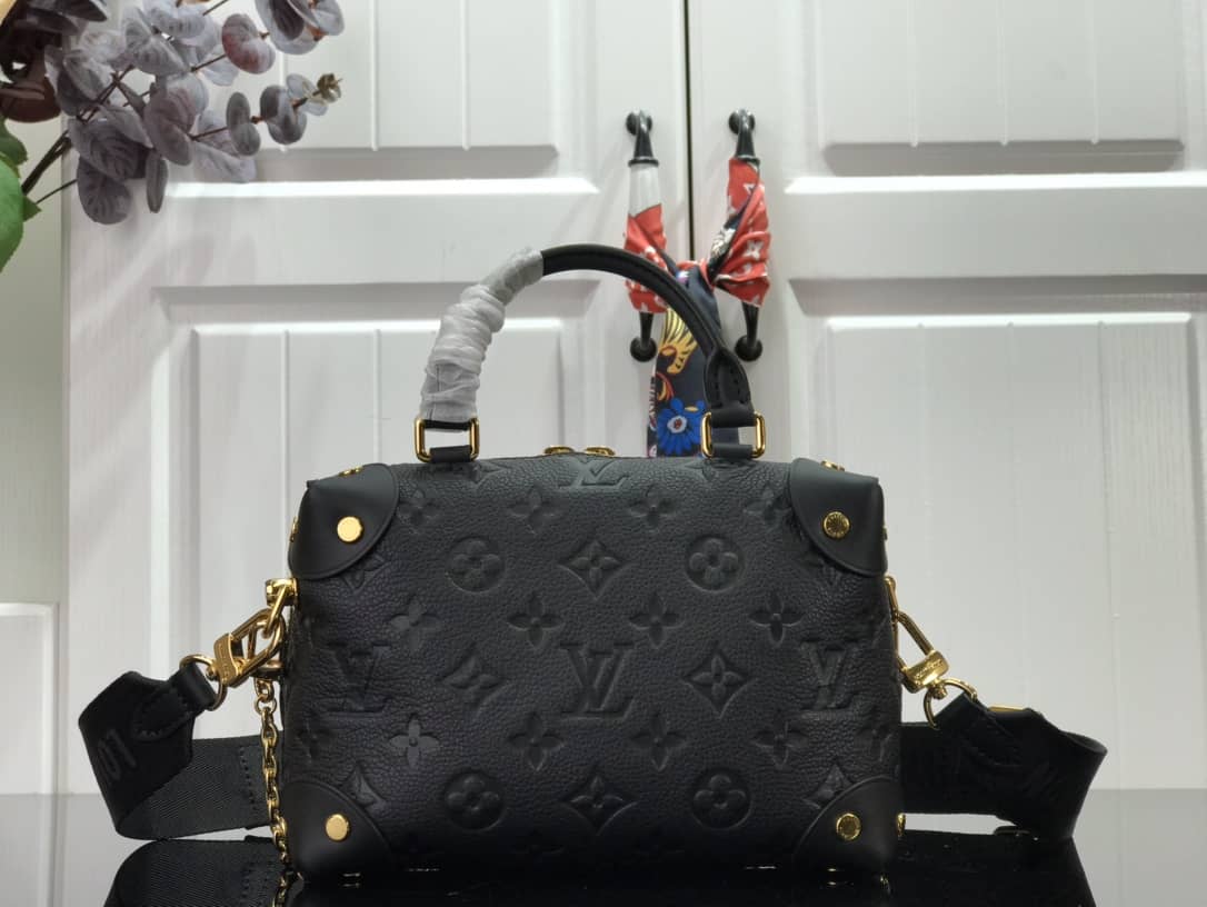 Louis Vuitton Petite Malle Souple Monogram Replica Bag Black M45571