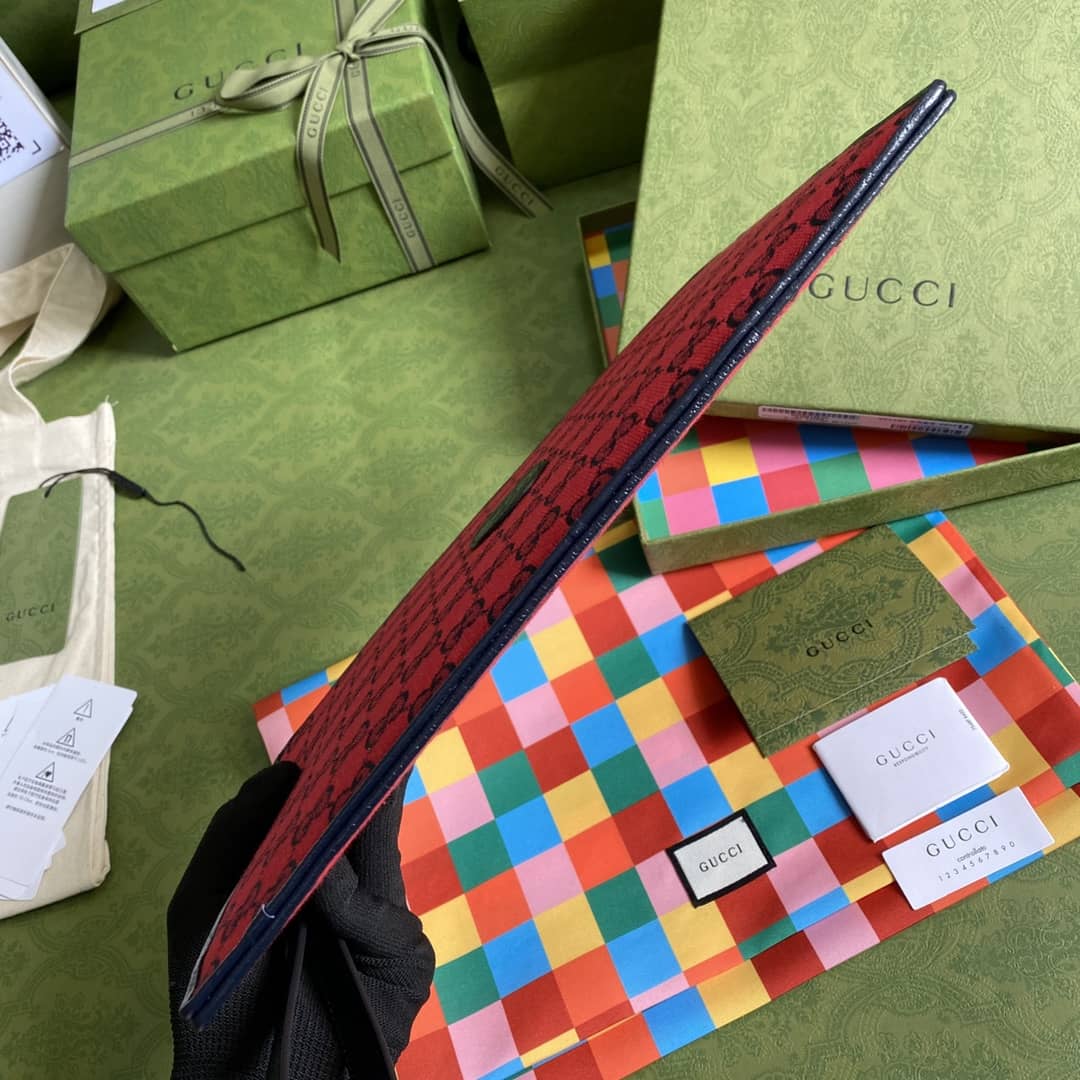 Gucci GG Marmont Red Canvas Pouch Replica 661105