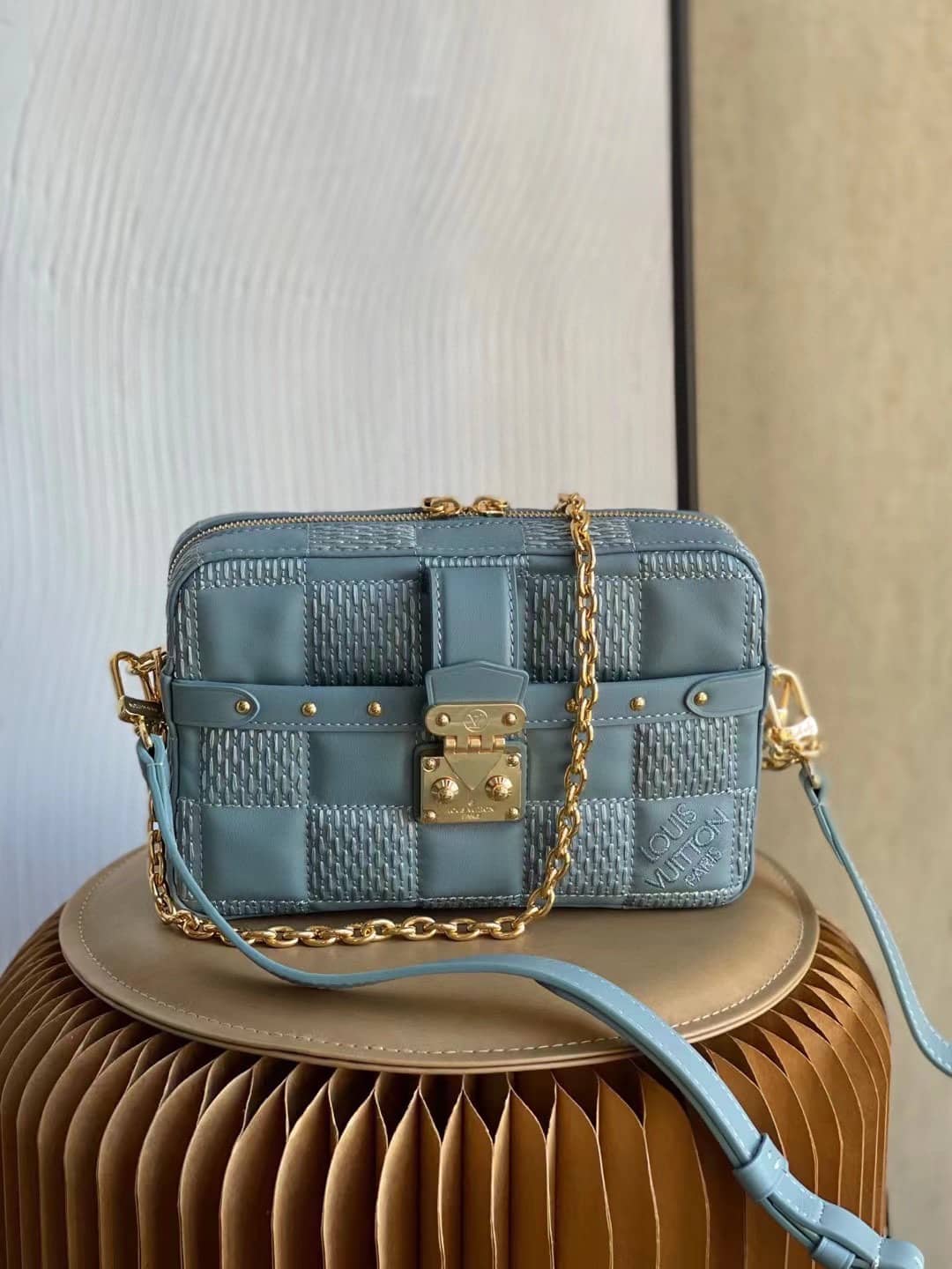 Louis Vuitton Troca PM Blue M59116 Replica Crossbody Bag