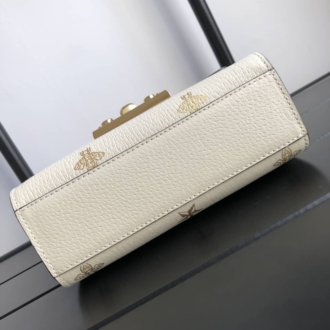 Gucci Padlock Bee Star Small Shoulder Bag Replica White 432182