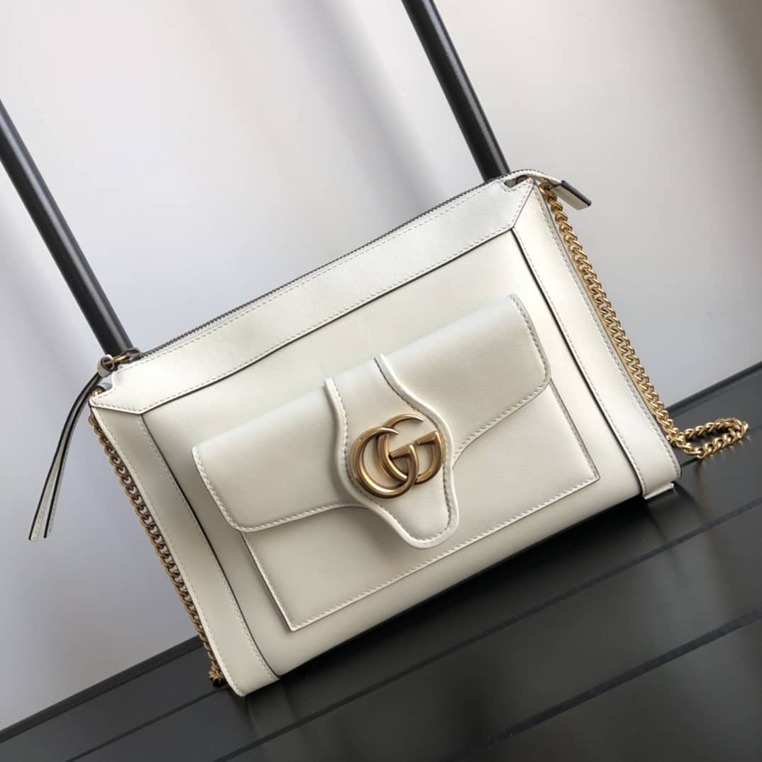 Gucci Small Shoulder Bag With Double G Replica White 648999