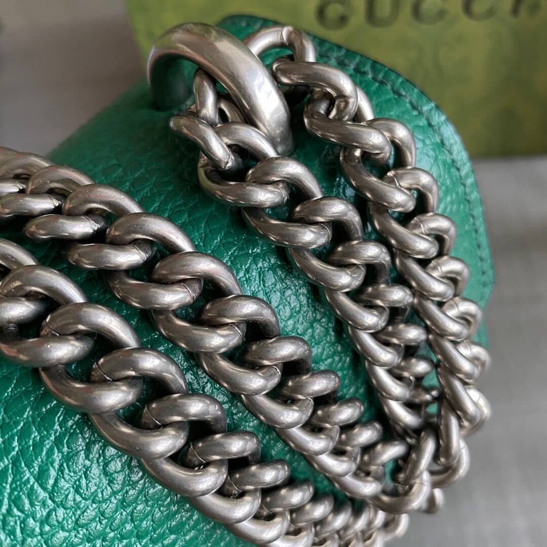 Gucci Dionysus Dupe GG Supreme Dionysus Chain Replica Shoulder Bag Green 400249