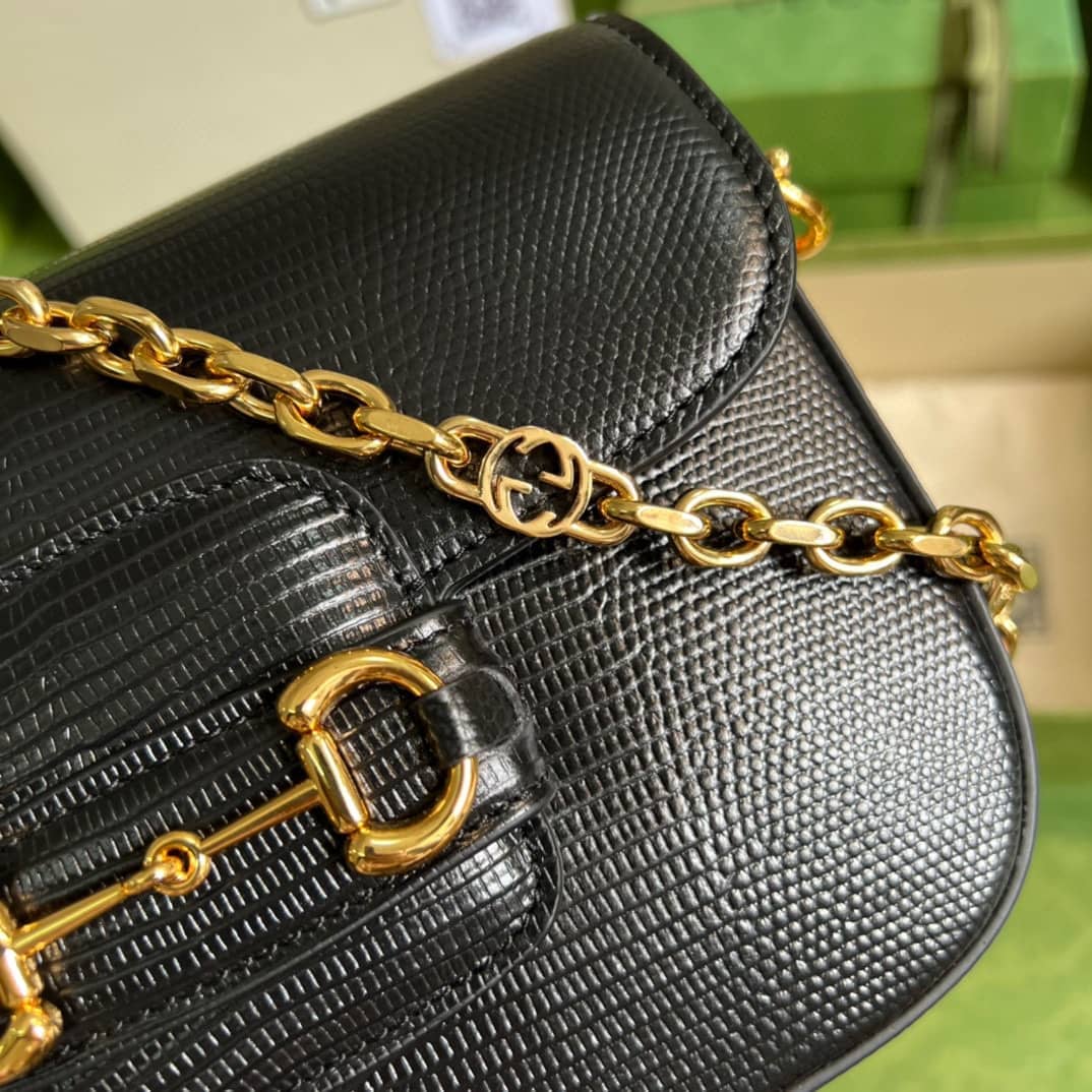 Gucci Horsebit 1955 Lizard Mini 675801 Replica Shoulder Bag