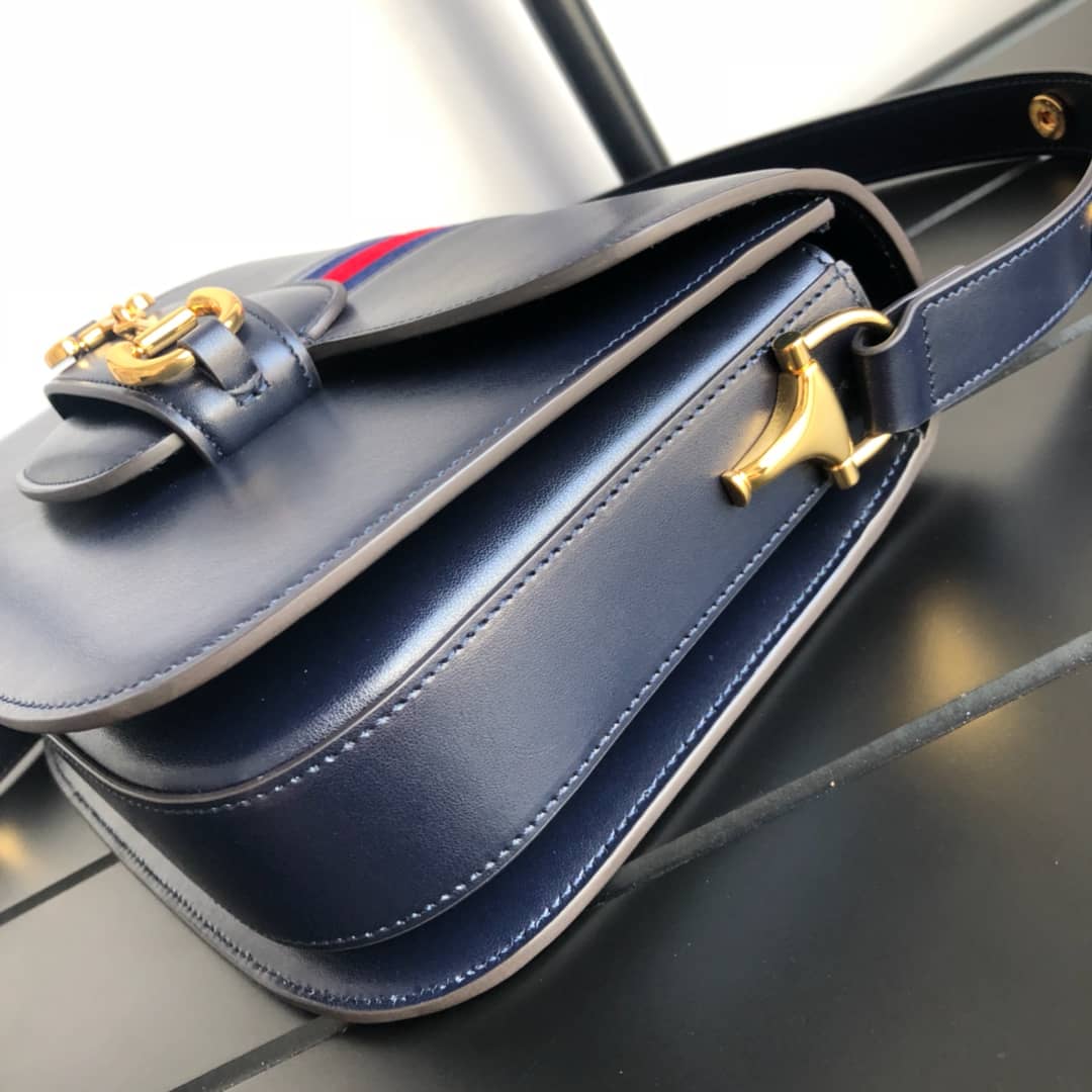 Gucci Horsebit 1955 Shoulder Bag Replica Blue 602204