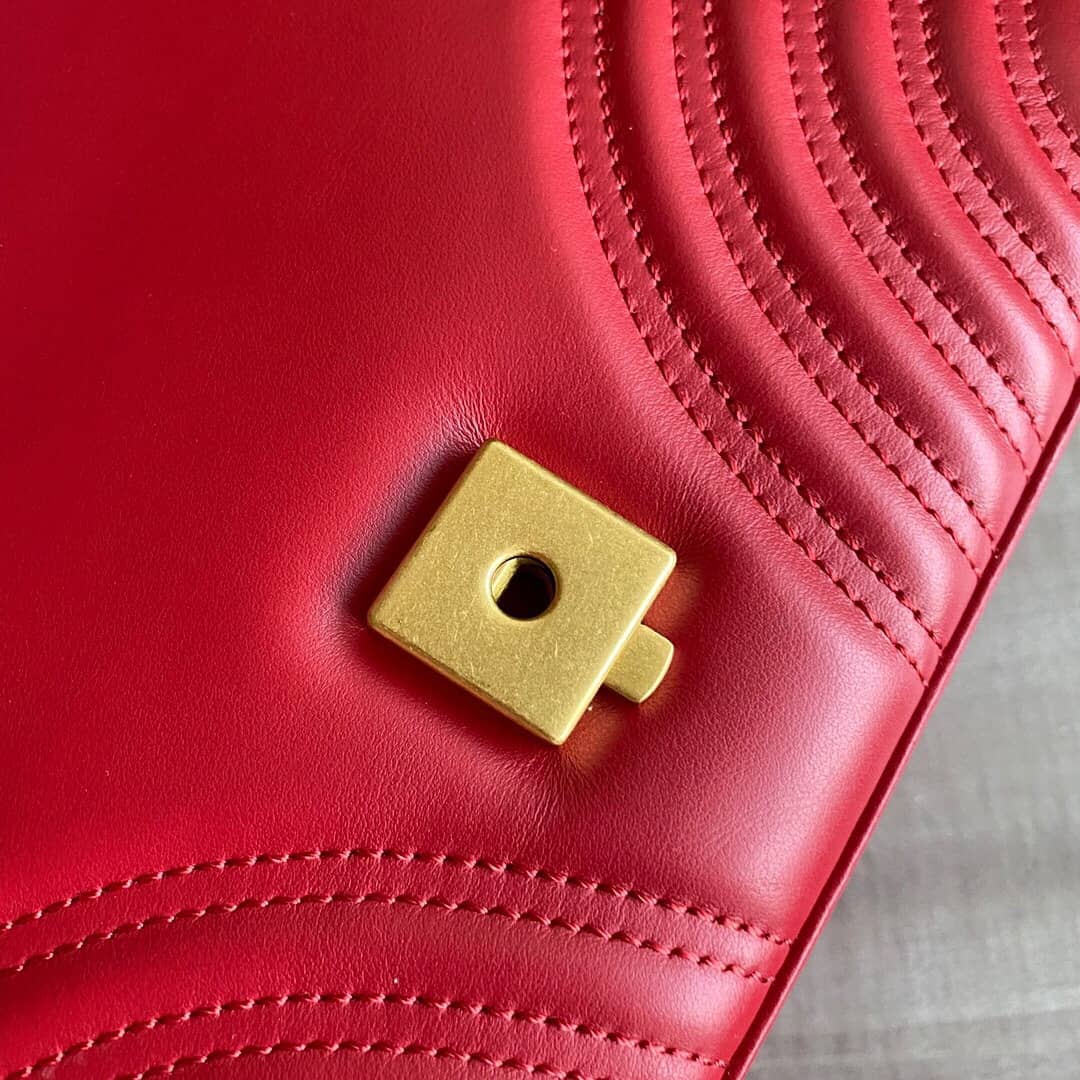 Gucci Marmont Dupe Mini GG Marmont Replica Bag Red 498100