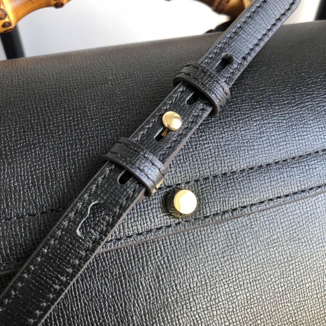 Gucci Padlock GG Small Bamboo Shoulder Bag Replica Black 603221