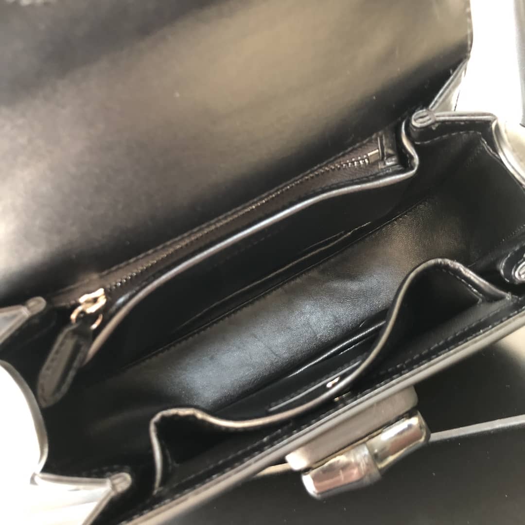Gucci Bamboo 1947 Small Top Handle Bag 675797 Black Replica