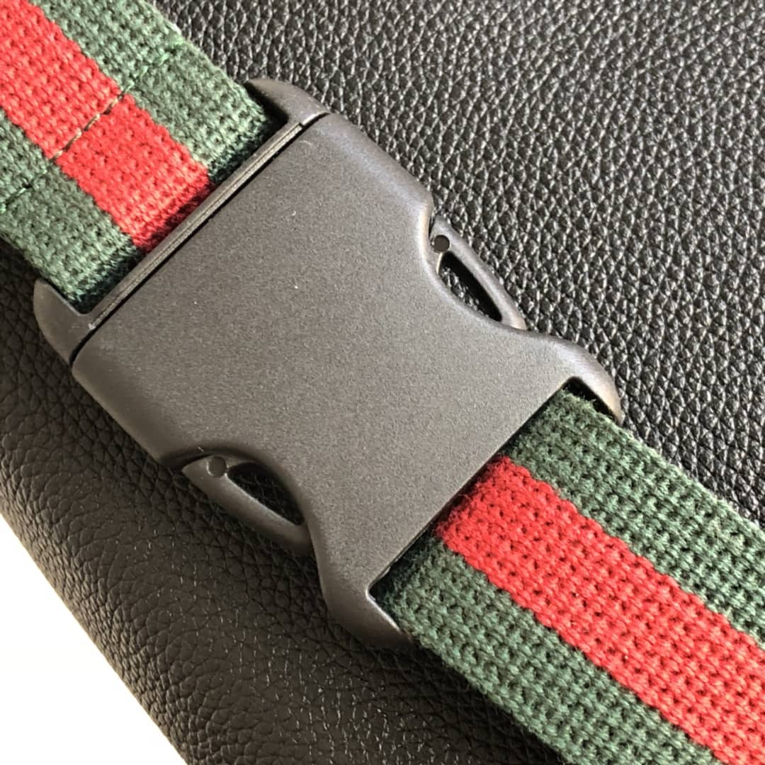 Gucci Print Leather Belt Waist Bum Bag Replica Black 493869