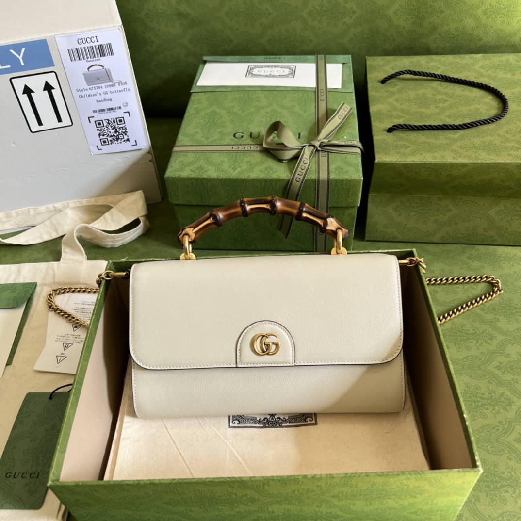 Gucci GG Large Top Handle Bag With Bamboo 675795 Replica
