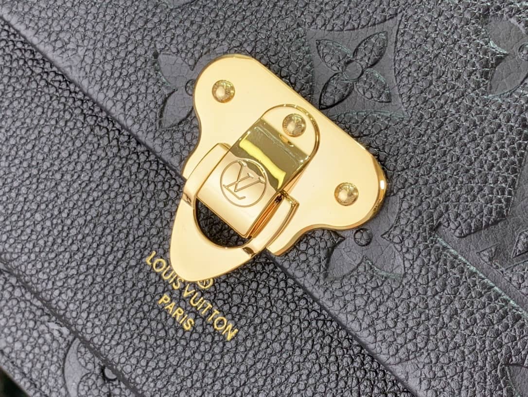 Best Replica Louis Vuitton Vavin Chain Empreinte Leather Replica Bag Black M63398(ColaReps)