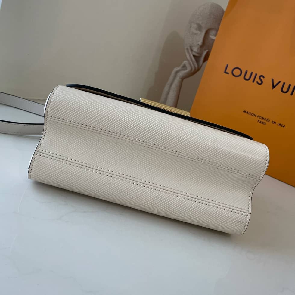 Louis Vuitton Twist MM Epi Grained Leather White M59403 Replica Crossbody Bag