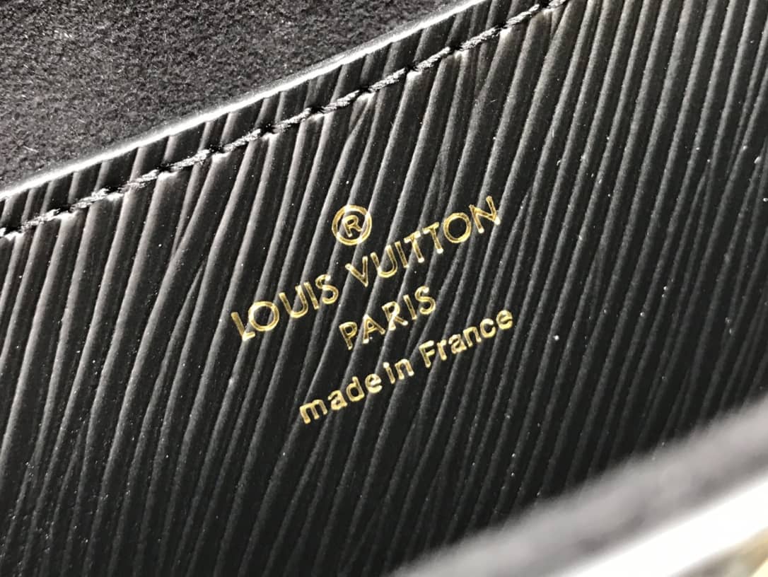 Louis Vuitton Twist MM Golden Lock Handle Epi Leather Replica Crossbody Bag Black M57506