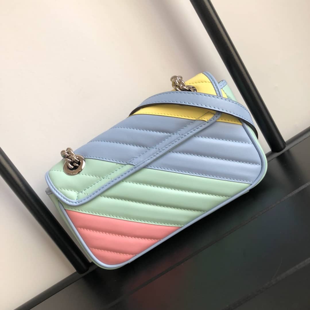 Gucci GG Marmont Mini Matelasse Shoulder Bag Replica Colorful 446744