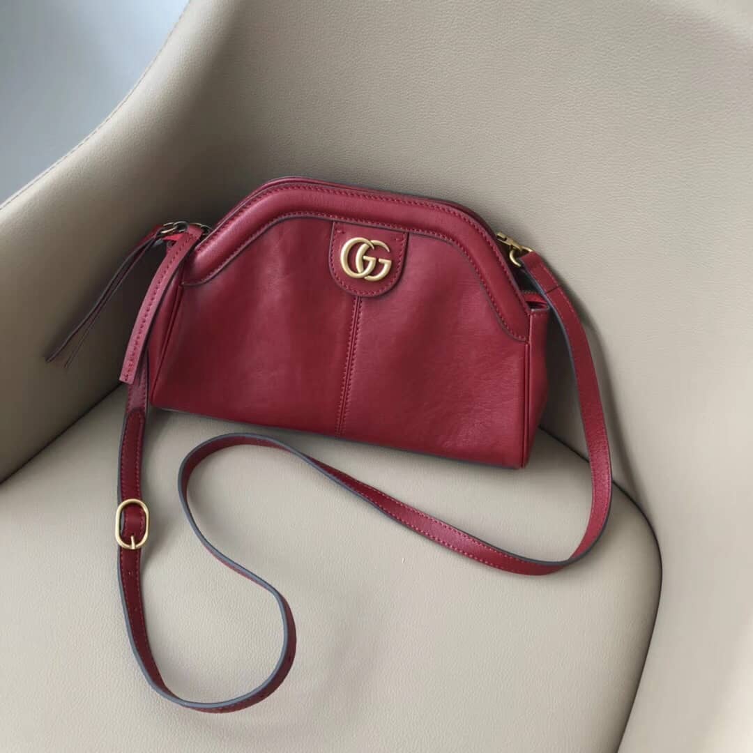 Gucci Belle Marmont Feline Small Crossbody Bag Replica Red 524620