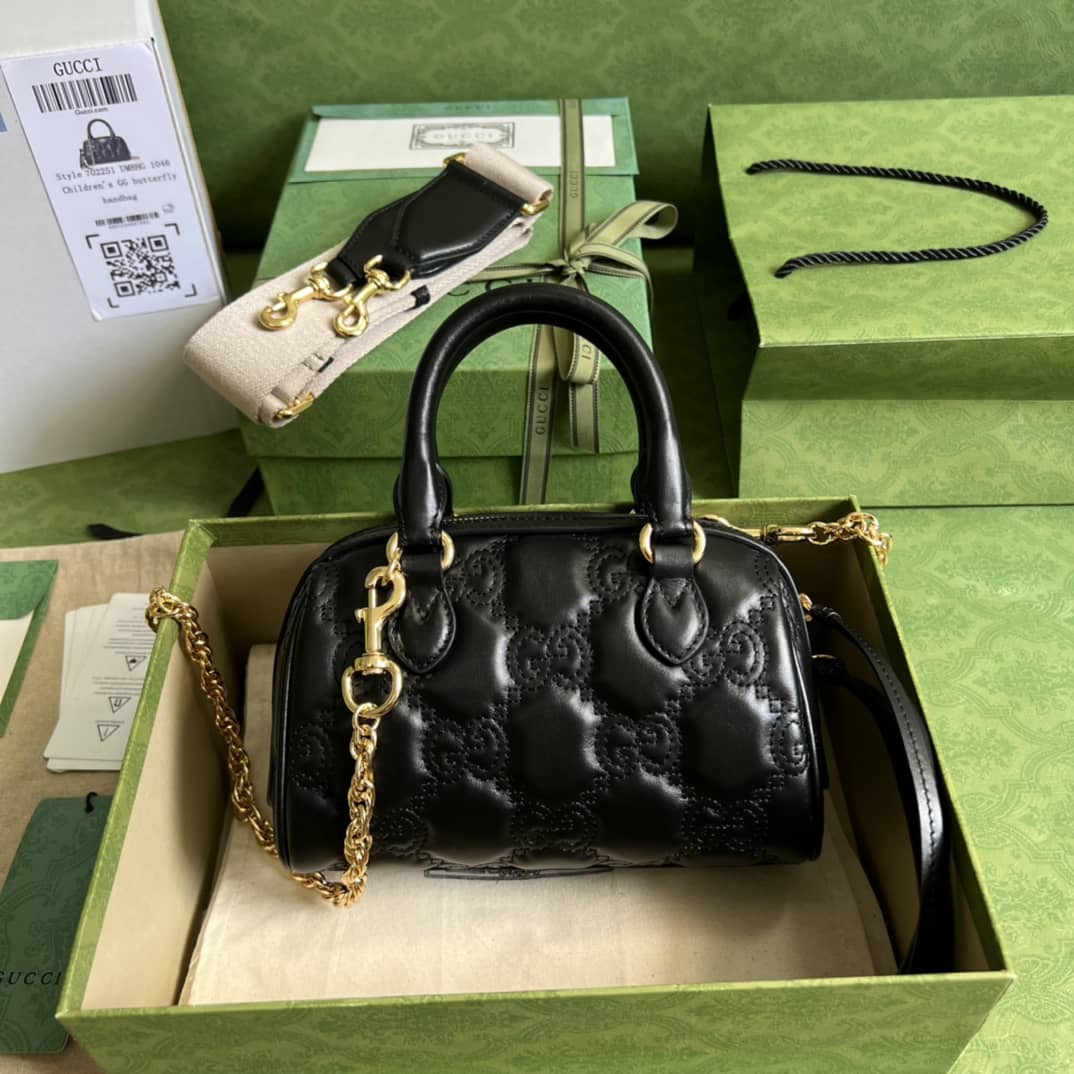 Gucci GG Matelassé Leather Top Handle Shoulder Bag 702251 Replica