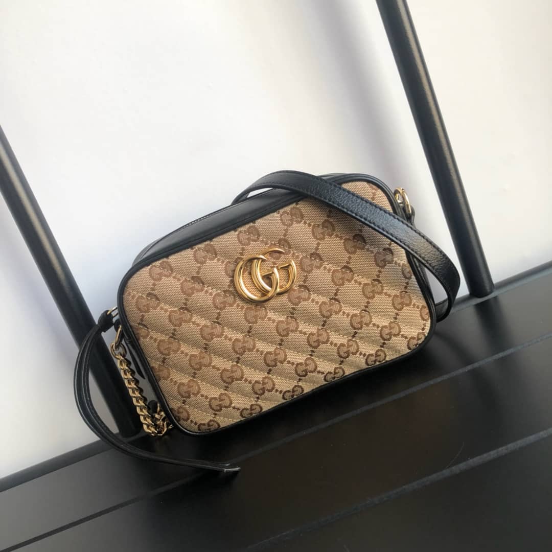 Gucci GG Marmont Matelassé Mini Bag Replica Brown 448065
