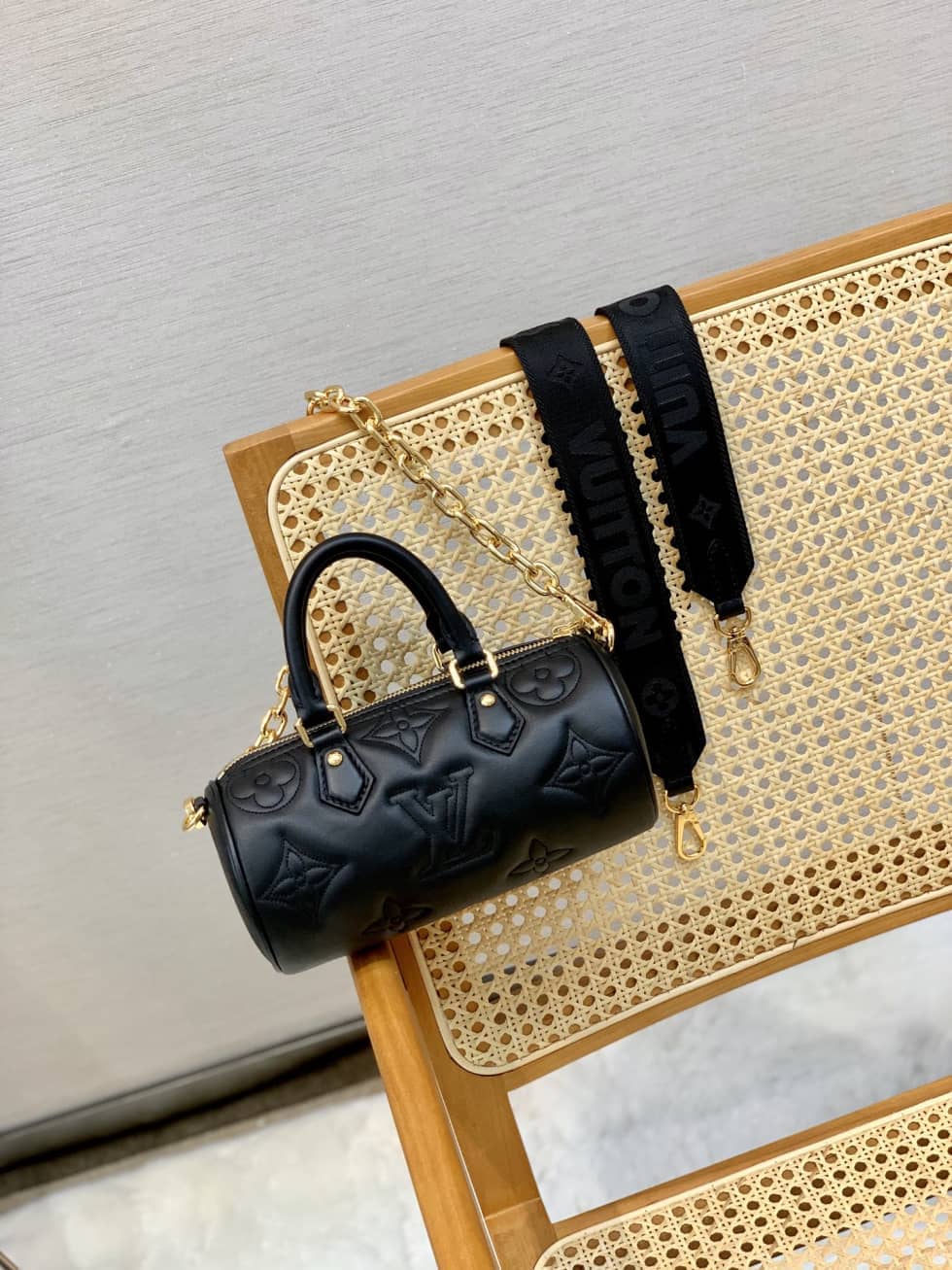 Louis Vuitton Papillon BB Black M59800 Replica Shoulder Bag