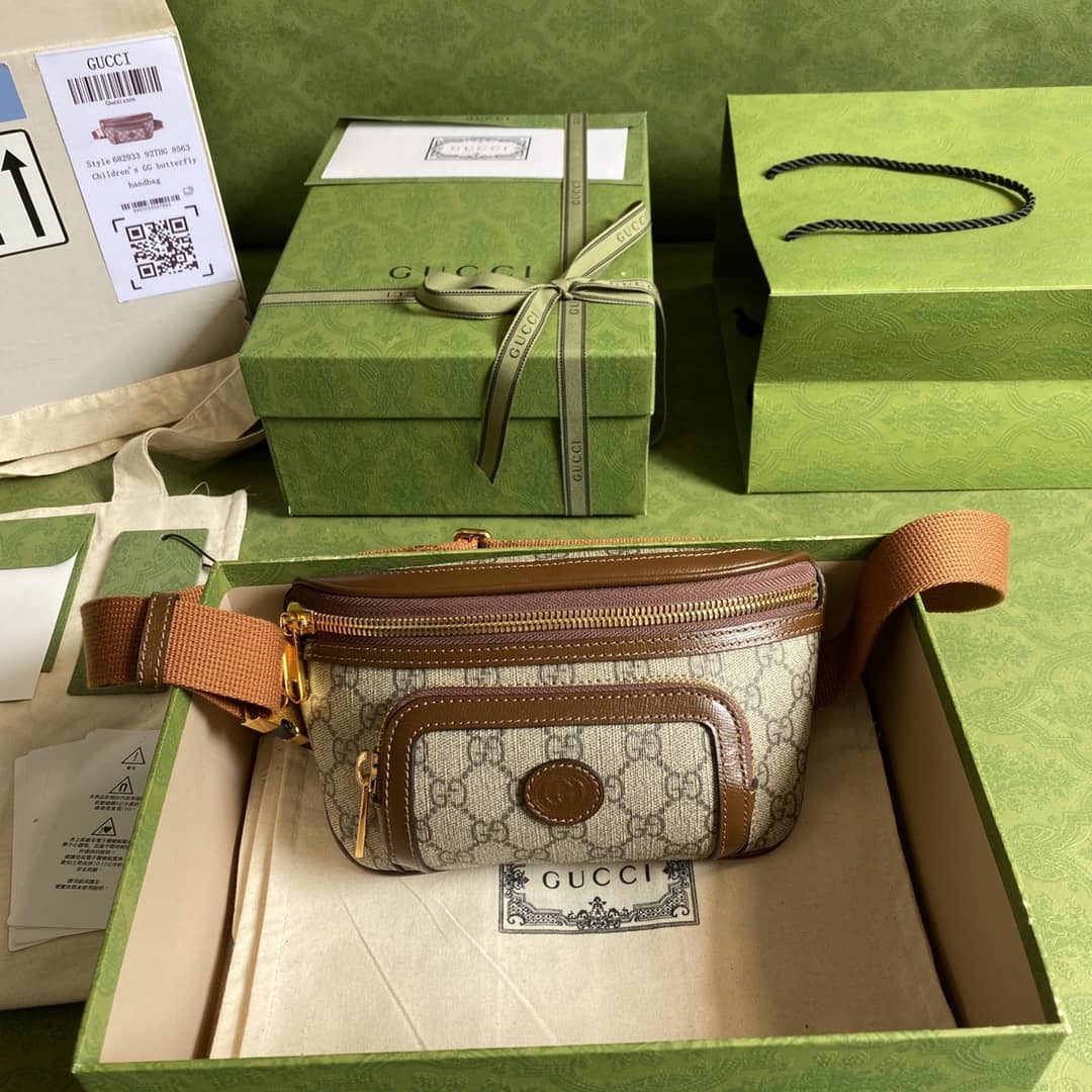 Best Replica Gucci Interlocking GG Supreme Belt Bag Replica 682933(ColaReps)