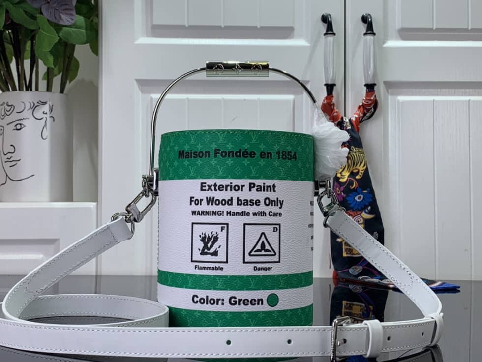 Louis Vuitton Paint Can Small Green M81592 Replica Bucket Bag