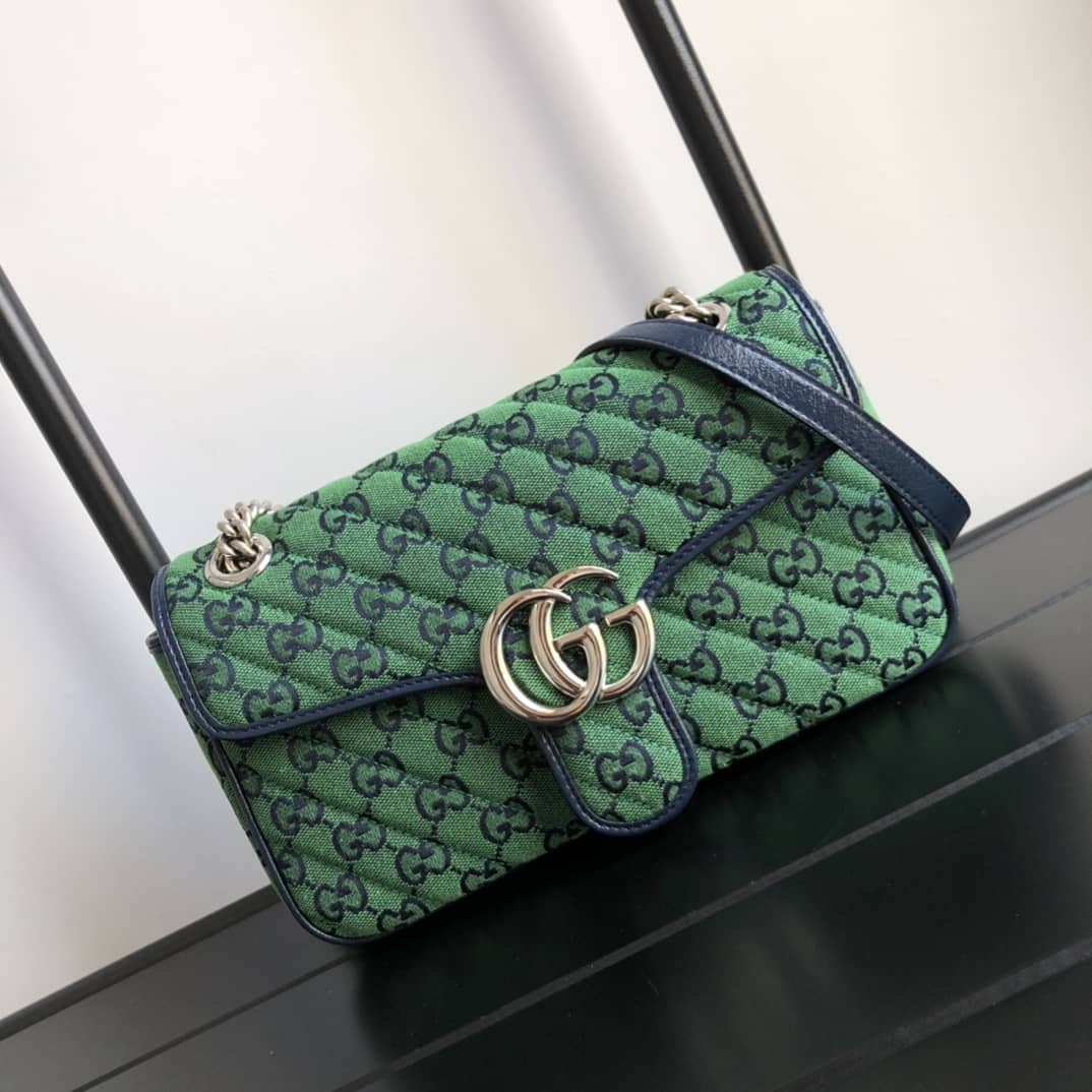 Gucci GG Marmont Matelasse Shoulder Bag Replica Green 443497