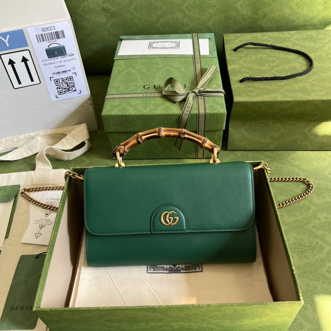 Gucci GG Large Top Handle Bag With Bamboo 675795 Replica