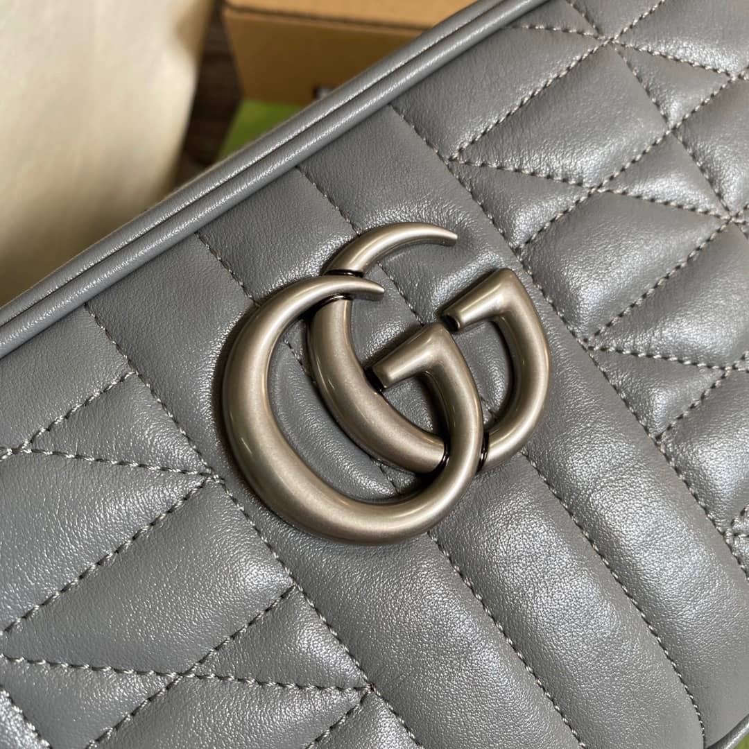 Gucci GG Marmont Small Shoulder Handbag Camera Bag Replica Blue 447632