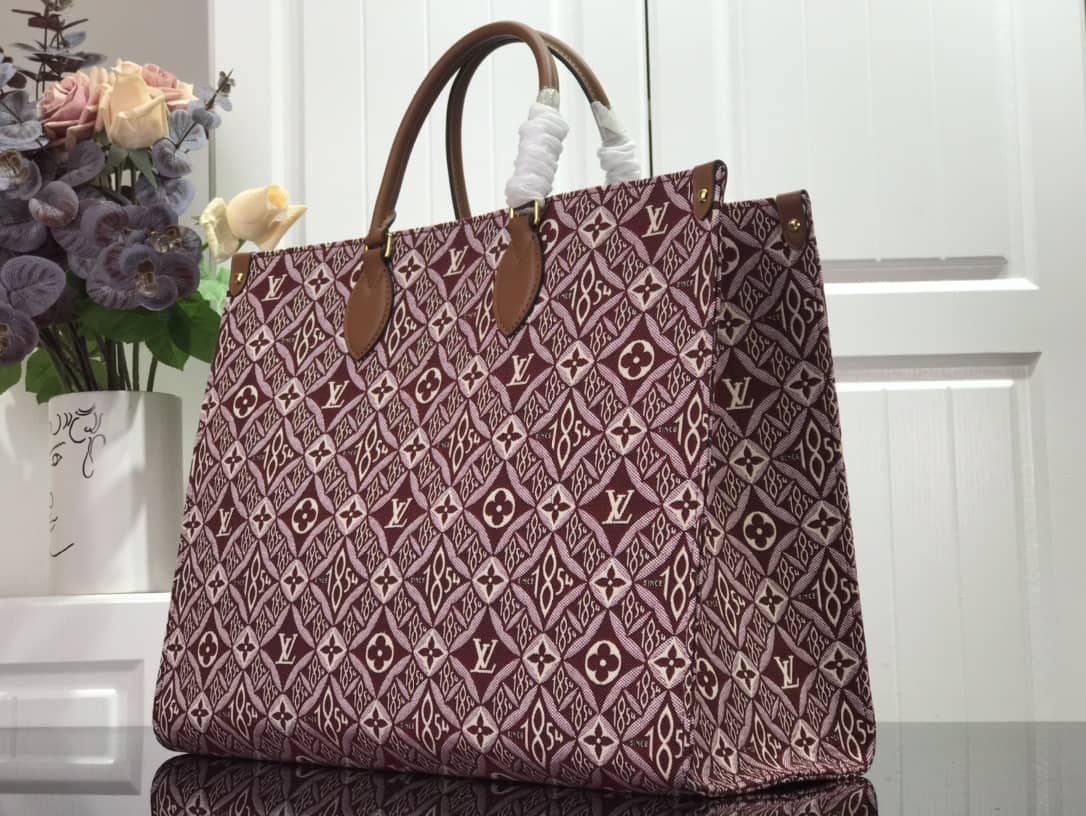 LV Tote Dupe On the Go GM Since 1854 Tote Replica Red M57207
