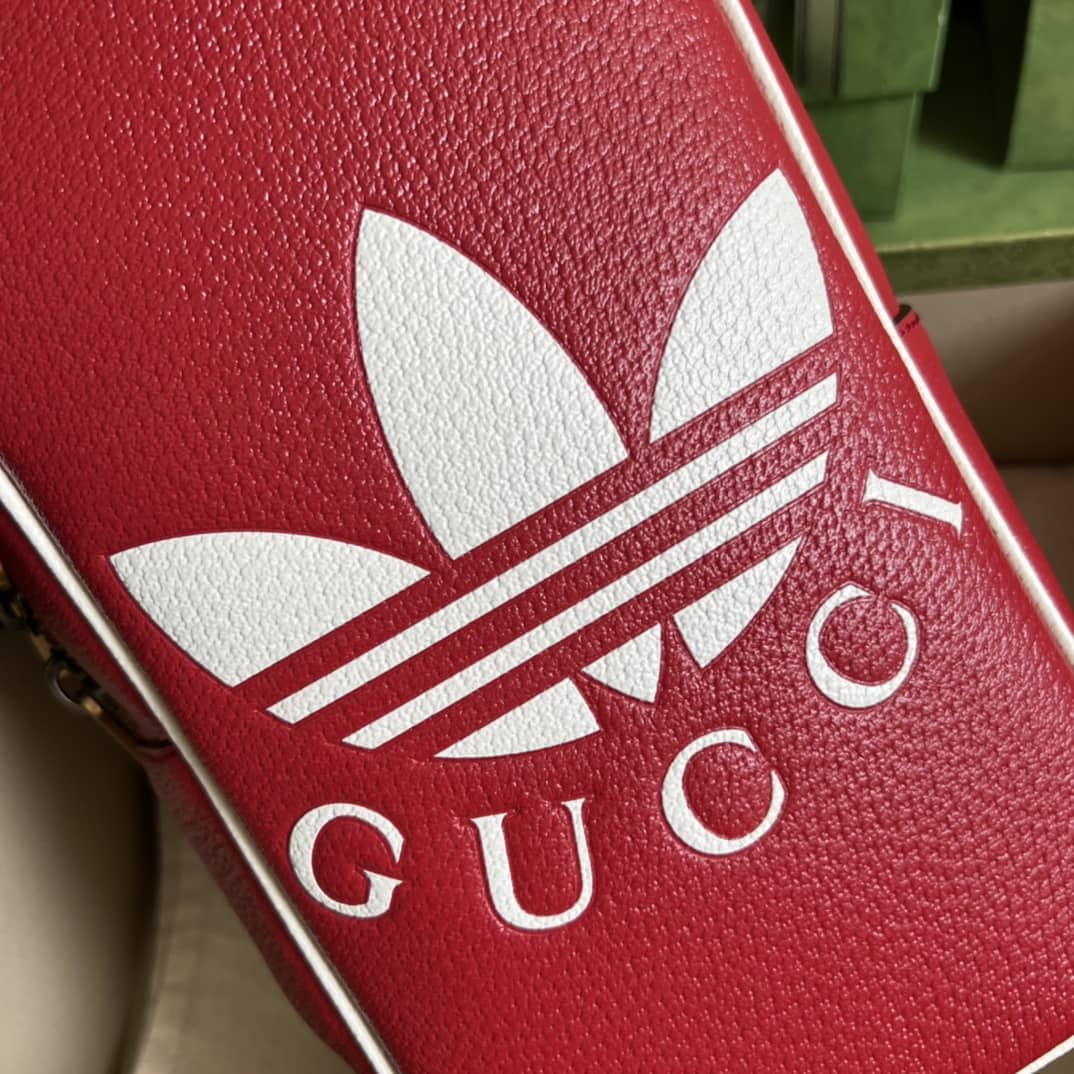 Gucci Adidas x Gucci Mini Top Handle Red 702387 Replica Clutch